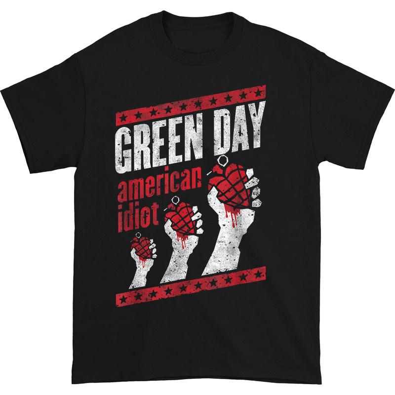 ZX Green Day Band Rock Casual TShirt Mens and Womens Luxury Band Brand Top