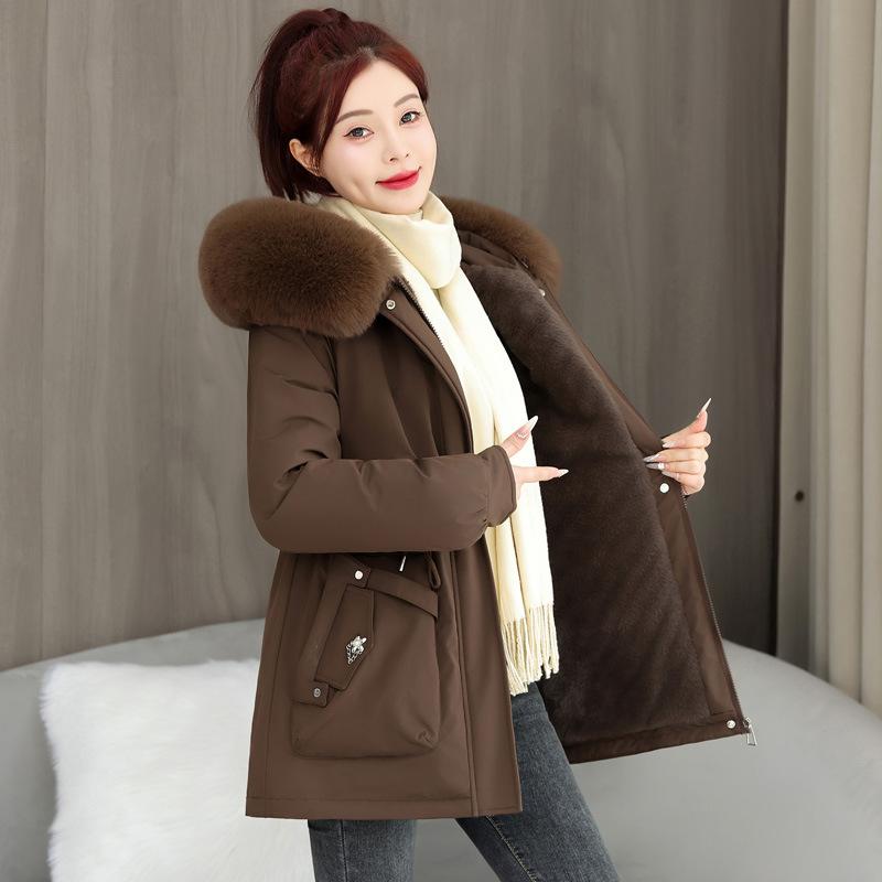 Winter Parker Women's Faux Fur Hat Wearing Coat