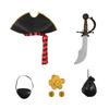 Halloween Pirate Costume Set for Party Performances