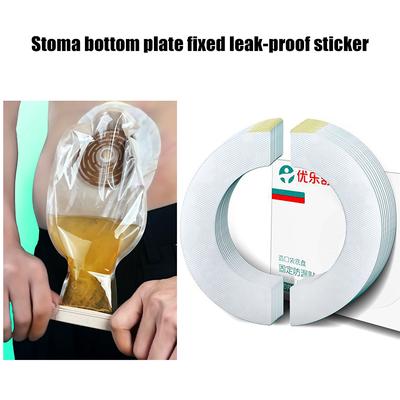 10 Pcs Ostomy Barrier Strips Elastic Spunlaced Non-woven for Colostomy Bag Stoma Care Supply Fixed Chassis