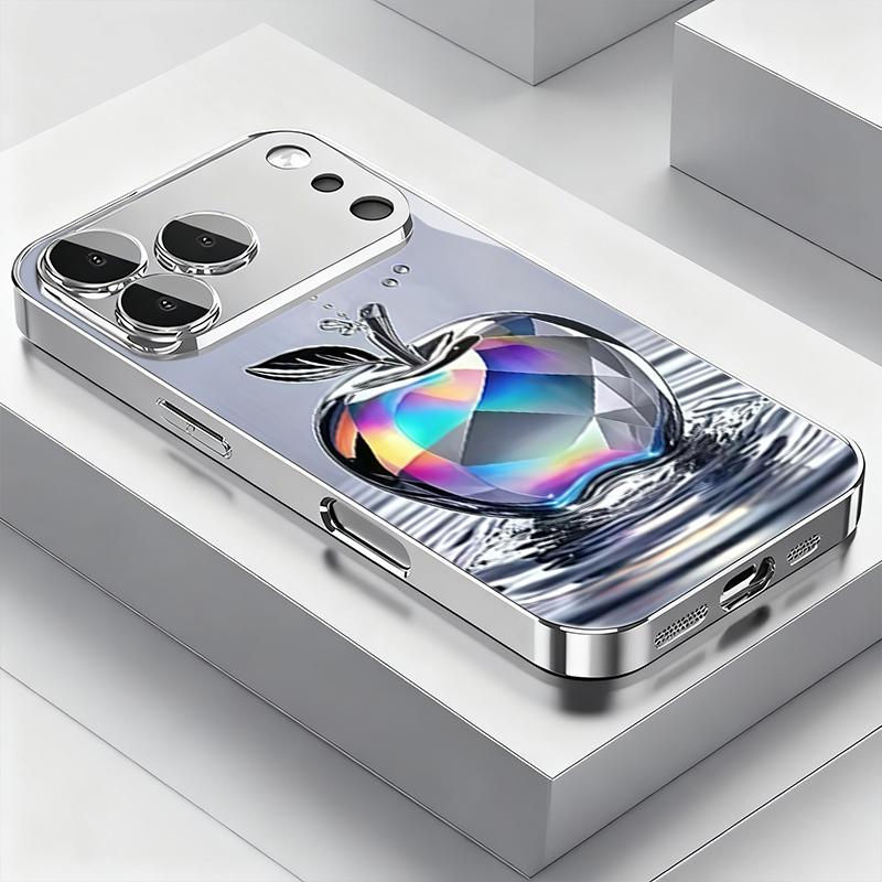 Colorful Reflective For Apple Tempered Glass Electroplat Phone Case For iPhone 17 Pro Max 16 15 14 Plus 11 12 13 16E 17Air Cover