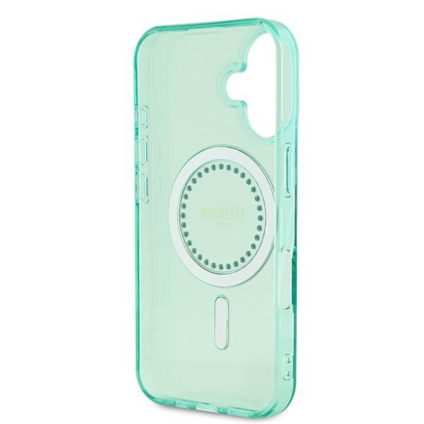 Funda para iPhone 16 Plus Guess MagSafe Hardcase Verde