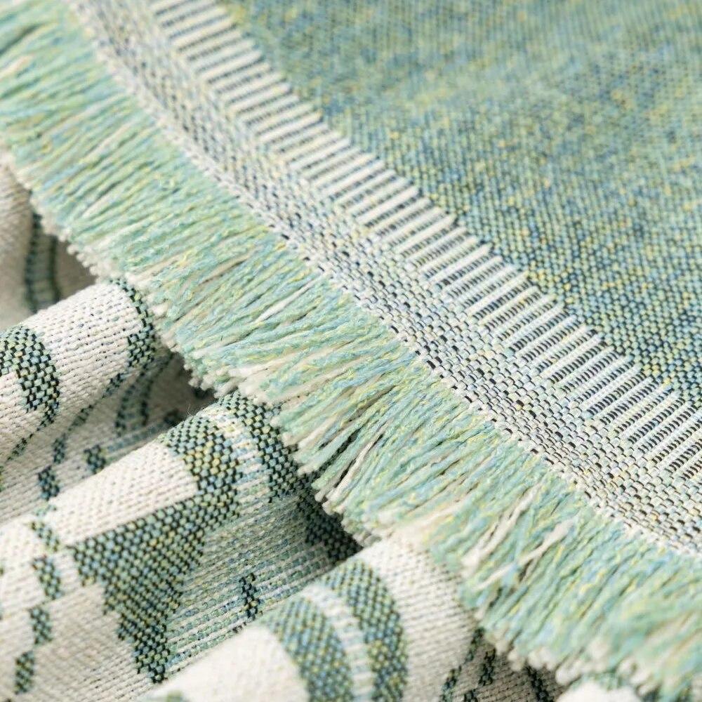 Nordisk Bøhmisk Vind Sofaputetrekk Dobbeltsidig Sofatrekk Sofatrekk Universalt Anti-katt Sofatrekk 1.2.3.4 Seter Teppe