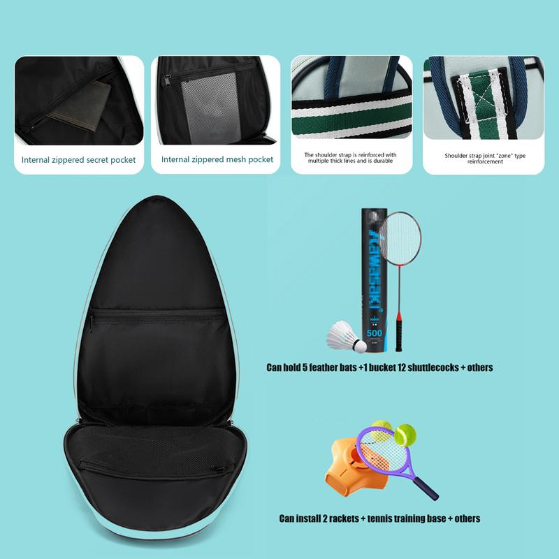 Badminton Racket Bag Badminton Racquet Storage Organizing Pouch Waterproof Racquet Tote Pack Large Protective Rackets Cover Bag