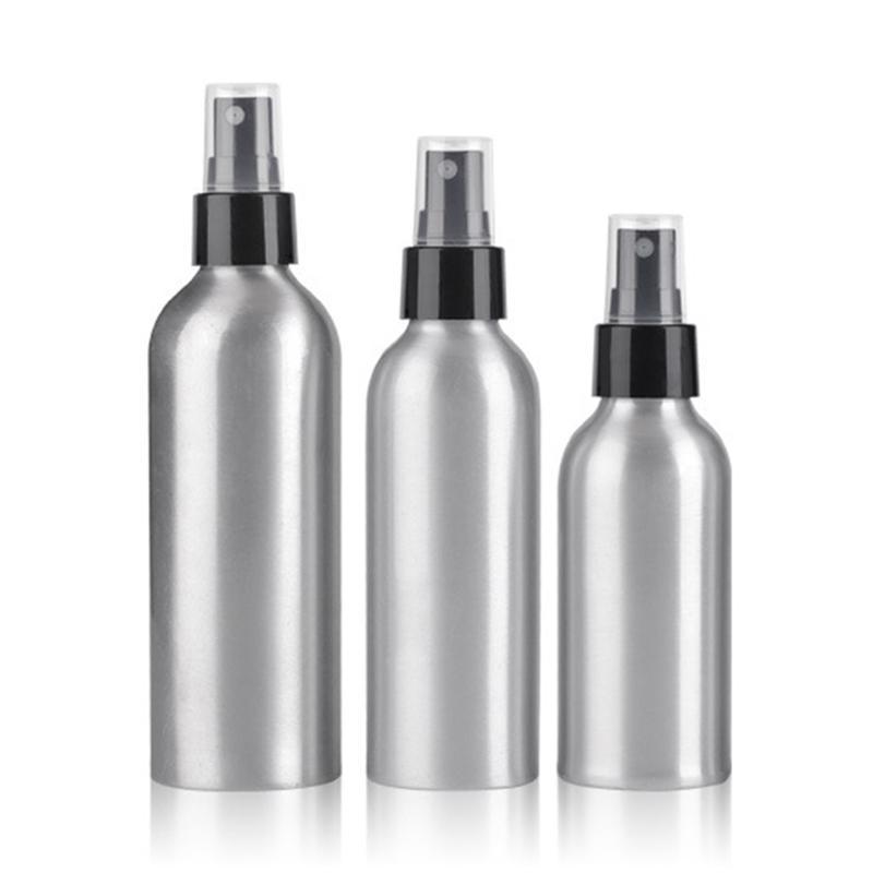 Hot 1pc 30ml 50ml 100ml Aluminium Spray Atomiser Bottle Refillable Empty Bottles Black Pump Atomizer Cosmetic Packaging Tool