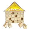 Xmas Countdown Christmas Decoration with Drawers & LED Lights Gift for Adult Kid