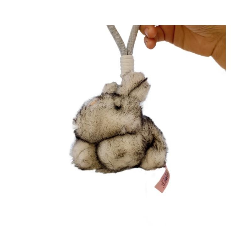 Cartoon Cute Vertical Ear Rabbit Plush Keychain Soft Toy For Bag Decoration