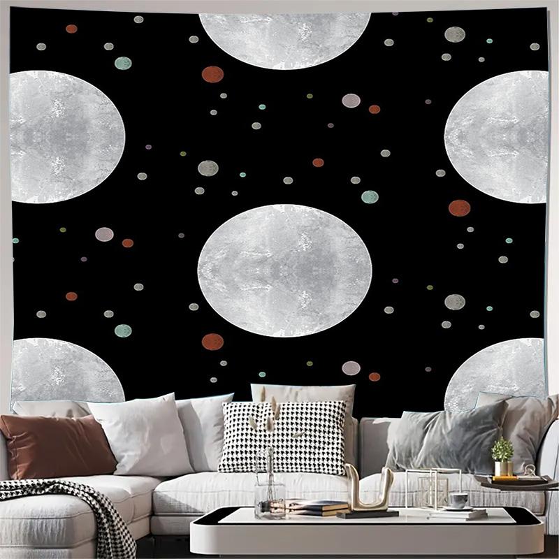 Galaxy Tapestry Wall Hanging Space Universe Decor Celestial Moon Stars Backdrop Aesthetic Room Decor Nebula Wall Art Cosmic Home 74x94cm(29x37in)