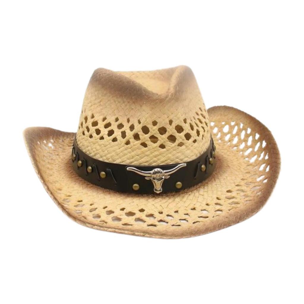 Strohhut Sommer Sonnenschutz Beschattung Ethnischer Stil Schlicht Strand Paar Strohhut Premium Cowboyhut