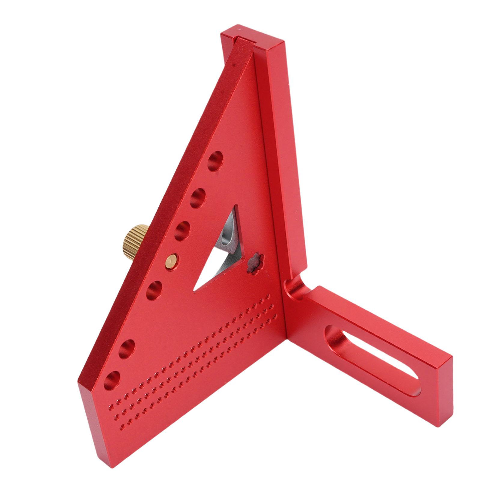 3D Multi Angle Measuring Ruler 0-180 Degree Protractor Aluminum Alloy Anodized Drawing Line Ruler Carpenter