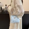Small Square Soft Handbag With Inner Phone Pocket For Summer Daily Wear