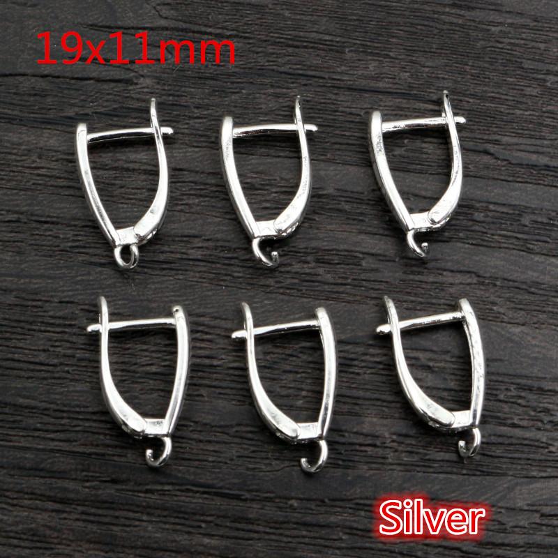 10pcs 2-Styles French Earring Hooks Lever Back Open Loop Setting for DIY Earring Clips Clasp Jewelry Making Accessories Findings