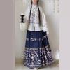 Shirazawa Ming-made Jacquard Square Neck Patch Pipa Sleeve Set Spring and Autumn Horse Skirt