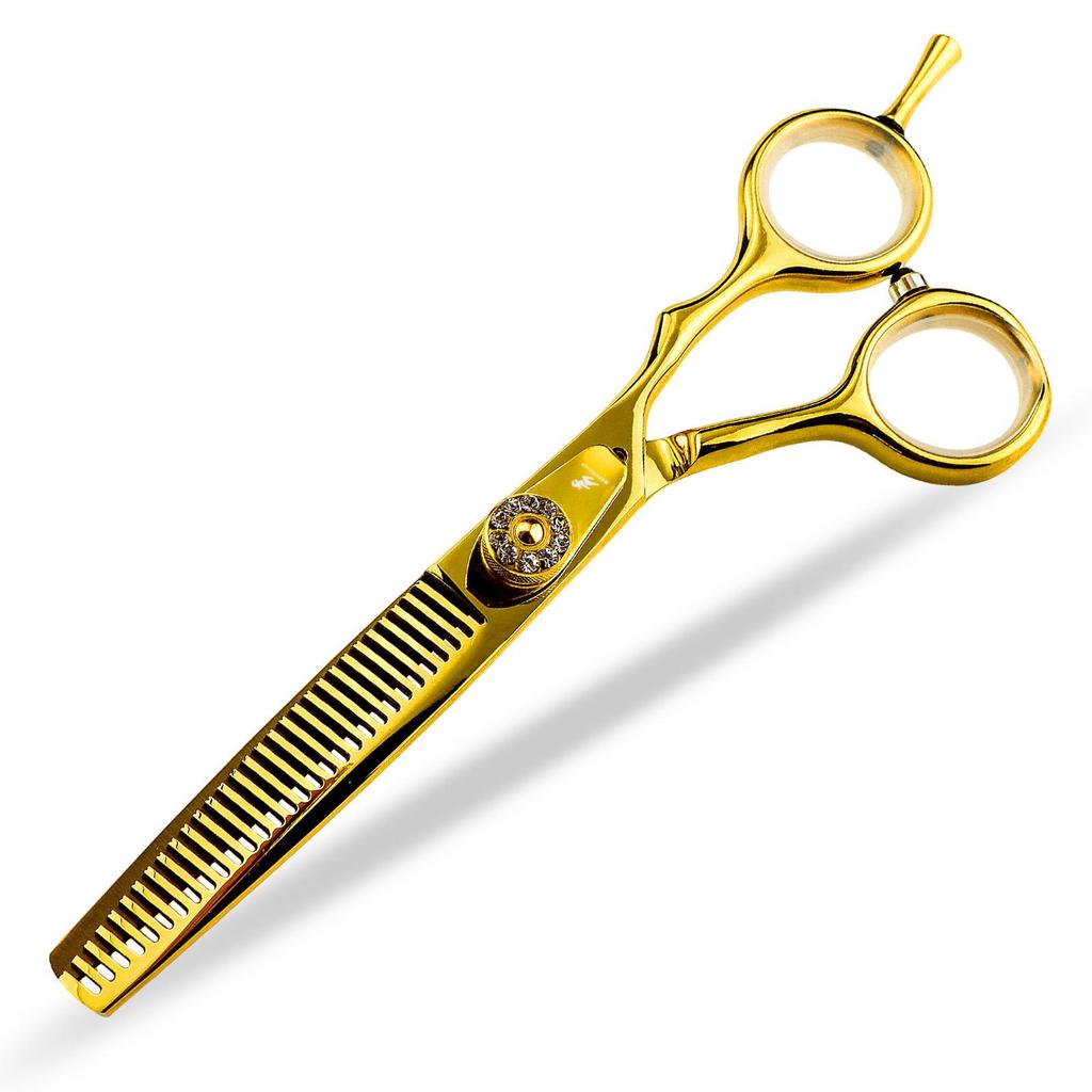 FM202 Gold Hairdressing & Barber Scissors Set with Thinning Shears