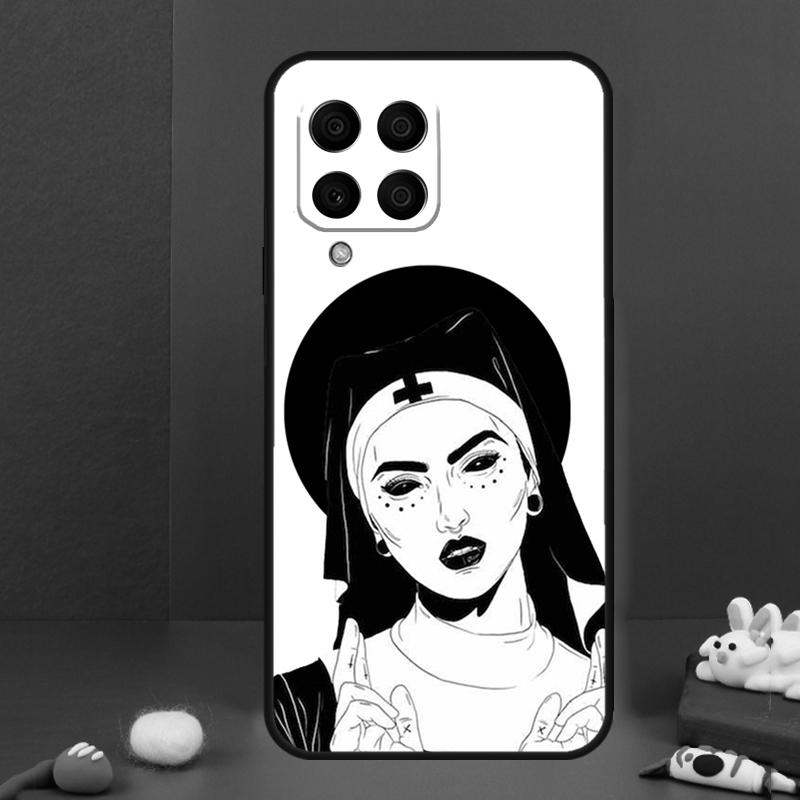 Sister Style Nun Sexy Girl Case For Samsung Galaxy M16 M06 M36 M56 M15 M11 M31 M21 M53 M13 M32 M52 M35 M55 M14 M34 M54