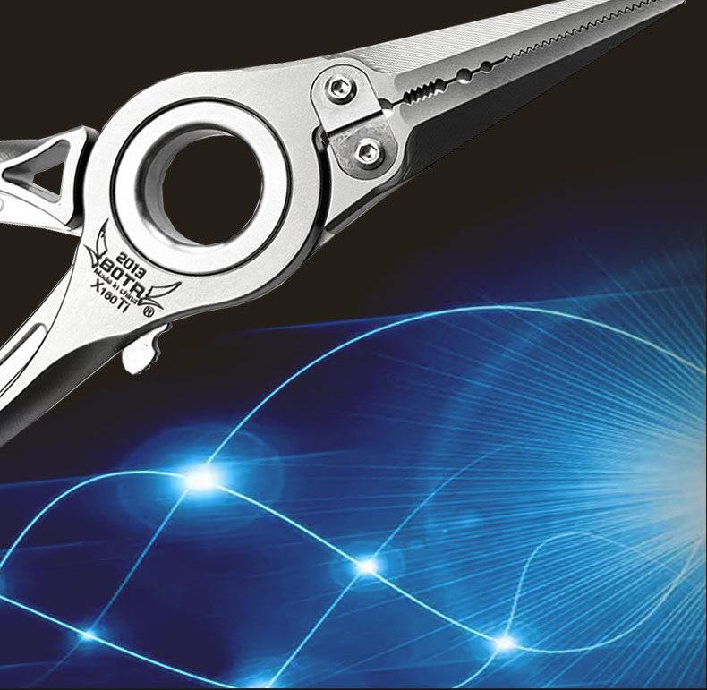 Titanium Gold Edition Multifunctional Pliers: 25 Models Pig Bait Lure, PE Line Scissors, Hook Remover, Precision Forged Split Ring Opener.