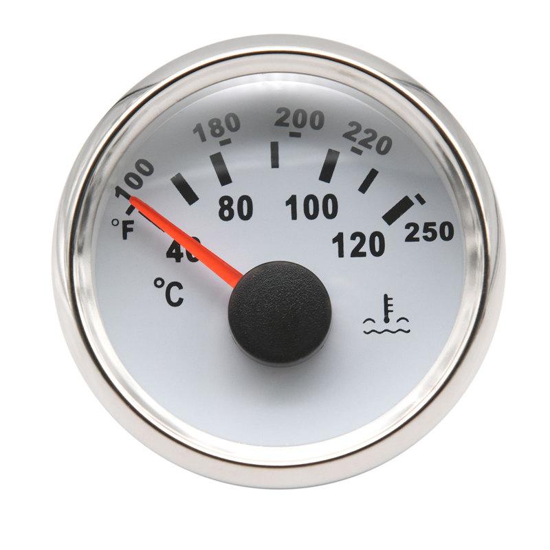 2"52mm Water Temp Gauge 40-120℃ 100-250 ℉ Water Temperature Meter Water Temp Indicator For Car Truck Boat Auto Accessories