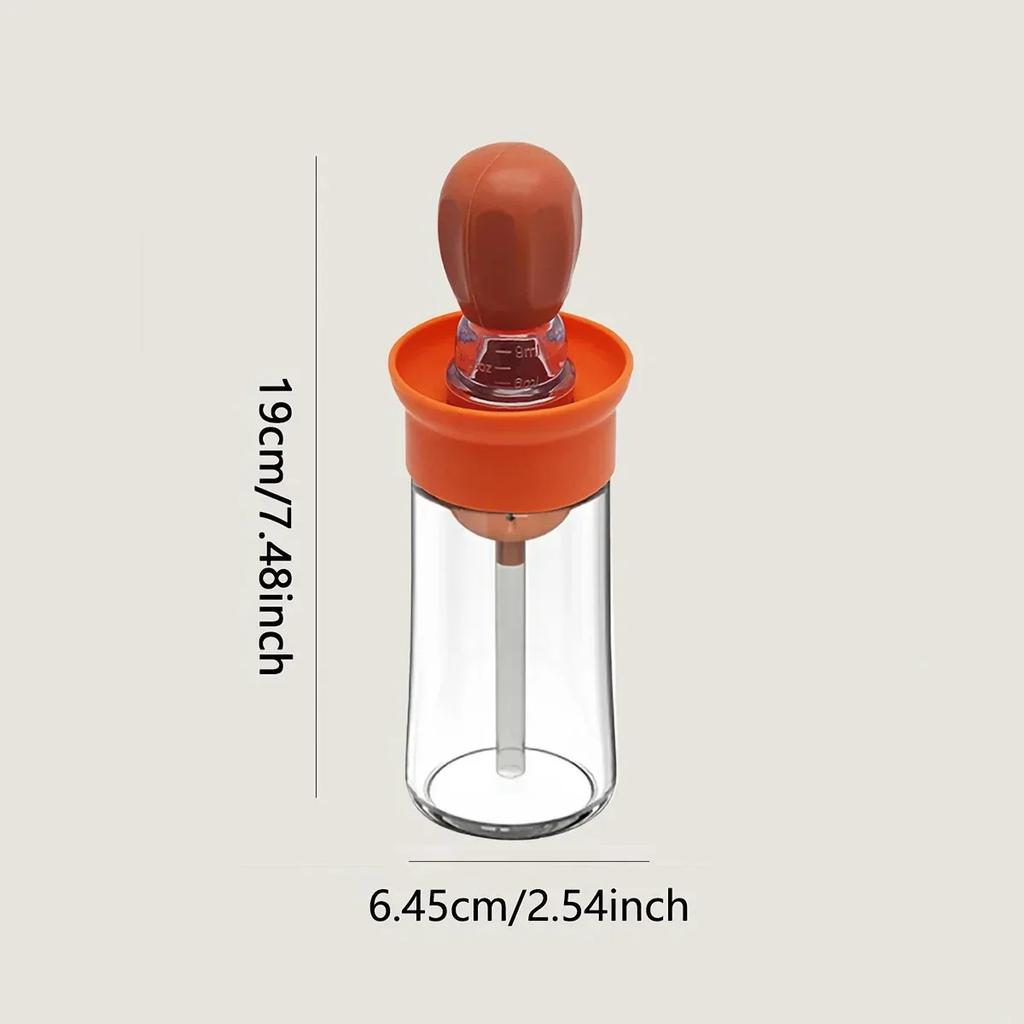 Measurable Seasoning Container Oil Bottle Kitchen Silicone Quantitative Outdoor with Brush Barbecue Spray Bottle Cooking Tools