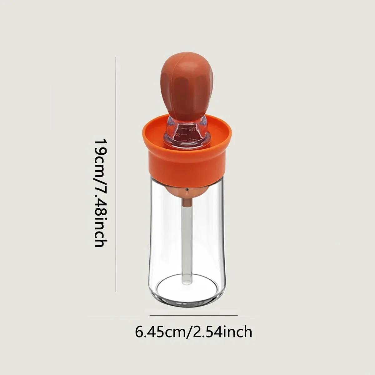 

Measurable Seasoning Container Oil Bottle Kitchen Silicone Quantitative Outdoor with Brush Barbecue Spray Bottle Cooking Tools
