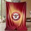 Brentford Football Print Flannel Blanket, Soft Warm Lightweight Throw Blanket for Sofa Bed Camping