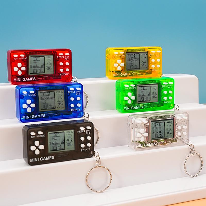 Mini Tetris Classic Handheld Game Console Keychain Toy