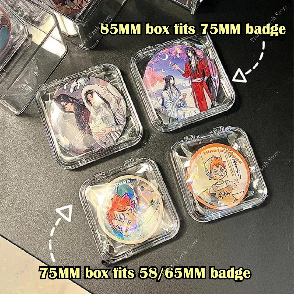 1-10Pcs Transparent Badge Acrylic Storage Box/Rack Dust Protection Storage Box Peripheral Badge Storage Collection Protection