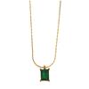 Collana in oro smeraldo di lusso in acciaio inossidabile per donna Catena di clavicole sexy per ragazza coreana di gioielli di moda