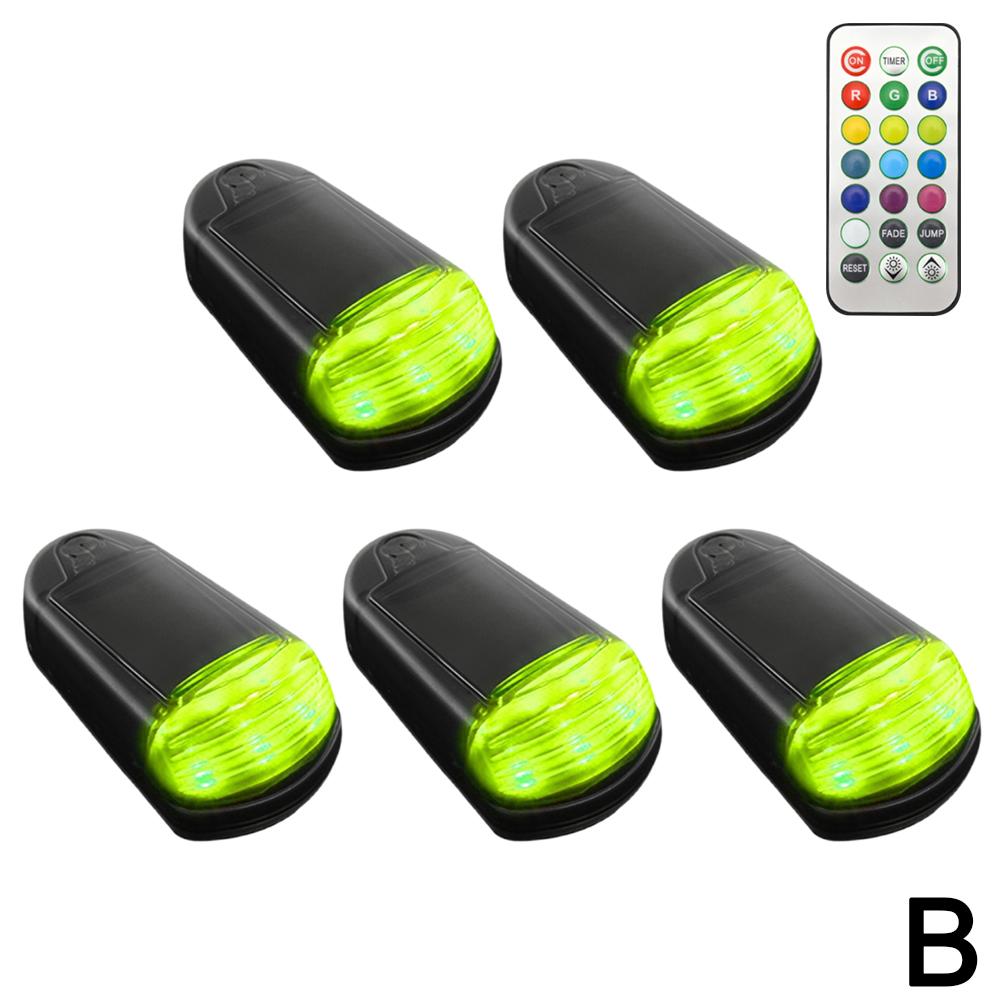 Car Led Solar Roof Mouse Light Punch-free 7-color Remote Switch Wireless Cab Light For Trucks Modification Warning Light T5p7