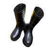 Slippery black-soled rain shoes men's thickened non-slip and wear-resistant water shoes cotton thick velvet water boots construction site waterproof