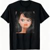 Real Disgusted Doll Face Meme T Shirt for Funny Suitable All Season Casual with Iconic Print Slight Stretch Fabric Regular Fit