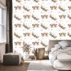 Rainbows and Butterflies Boho Wallpaper, Light Gray and Orange, 50x1000