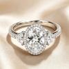 Erjie Elegant Egg-Shaped Diamond Engagement Ring for Women - Luxury Pigeon Egg Design