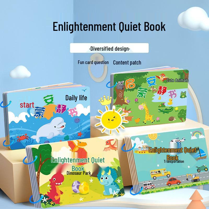 

Quiet Tear-Resistant Cloth Baby Book with Velcro - Early Education Toy