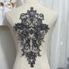Handmade Flower Embroidery Applique Gorgeous Trim Clothing Accessories Embroidery Flowers Patches Fabric Applique Wedding Dress
