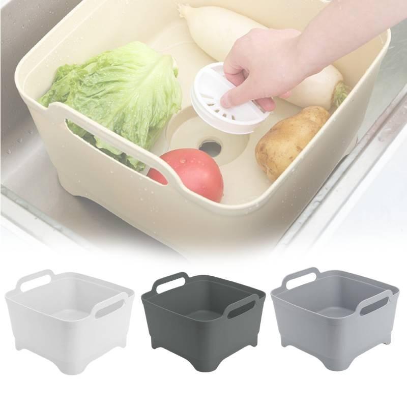 Multi-functional Kitchen Colander Basket For Fruits And Vegetables Portable And Space-saving