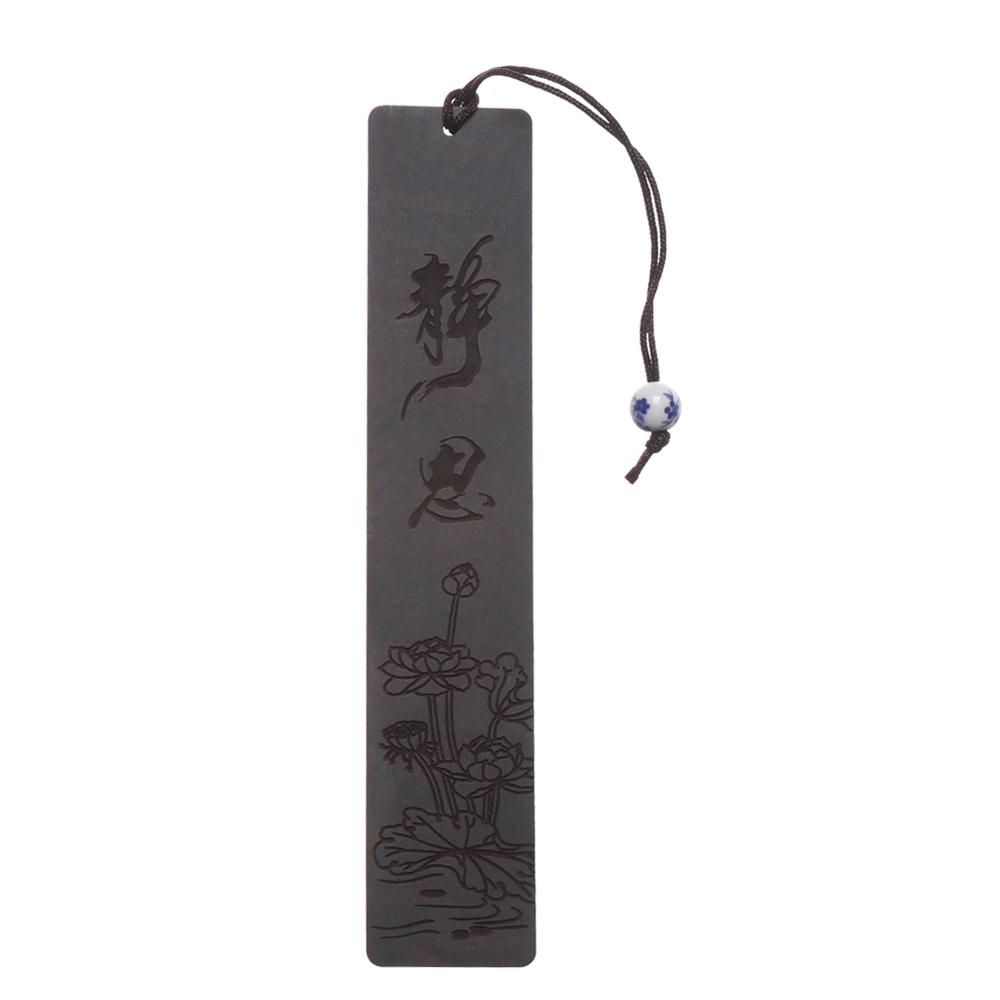 Bookmark Book Clip Pagination Mark Sandalwood Label Chinese Style Vintage Solid Wood Crafts Stationery School Office Supplies