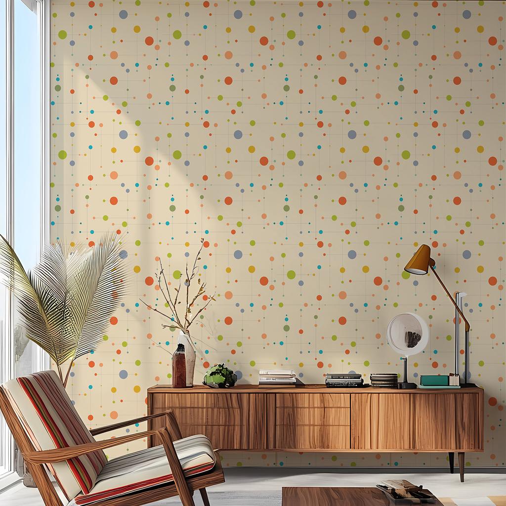 Colorful Dots Contact Paper Peel and Stick Polka Dot Wallpaper Self Adhesive Cabinets Sticker Film for Door Furniture Desk