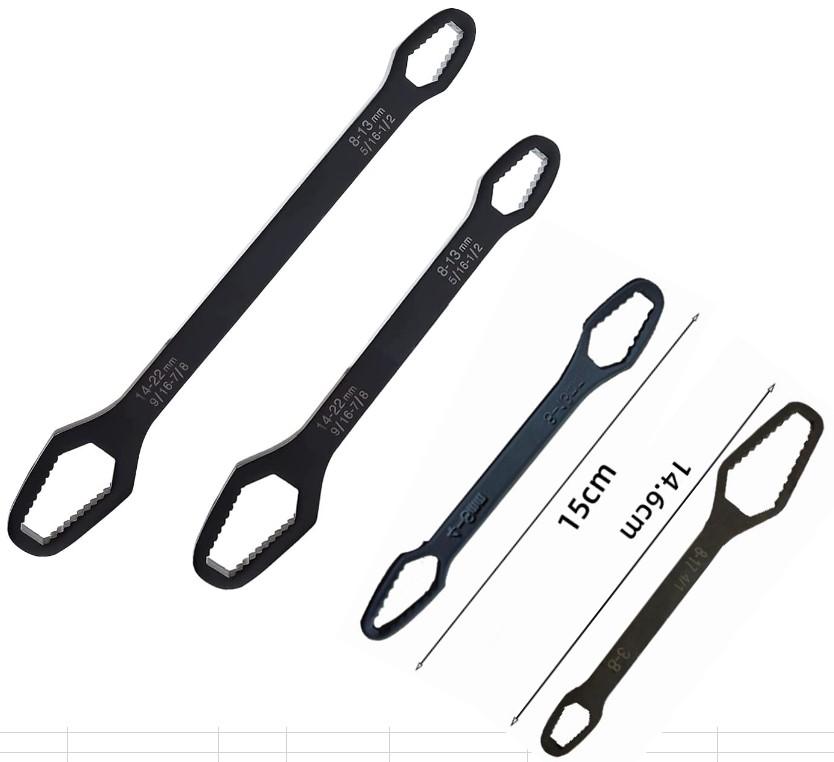 

Набор из 4 многофункциональных ключей, двухсторонний гаечный ключ Torx 5/16-7/8 дюймов и 1/8-11/16 дюймов, самозатягивающийся ручной гаечный ключ