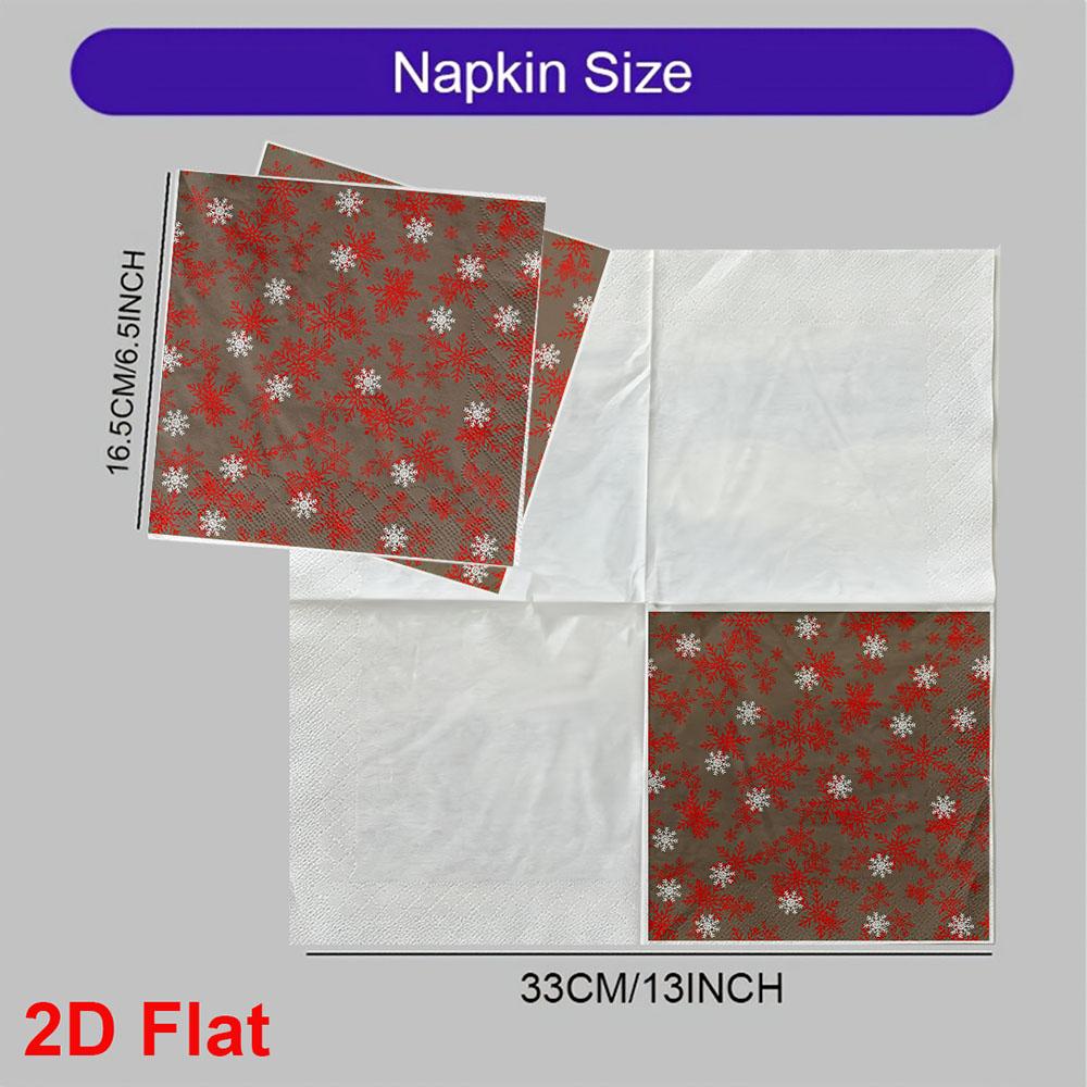 20pcs Disposable Napkins with Snowflake Pattern Print for Wedding,Parties,and Daily Use for Thanksgiving Fall Christmas Table Decoration