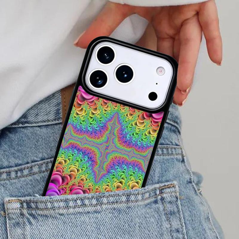 Colourful Psychedelic Trippy Art soft Phone Case for iPhone 16e 15 14 13 12 17 Pro Max Plus Air 17pro Cover Coque