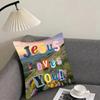 Positive Words Ins Cushion Cover Pillowcase Ultra Soft Skin Friendly Fabric Cloud Like Comfort & Concealed Zipper