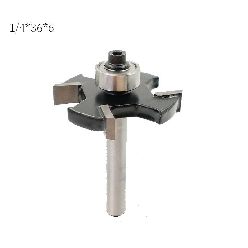 Four-Flute Ball Nose T-Cutter: Black Alloy Woodworking Router Bit for Slotting, Grooving, and Edge Trimming