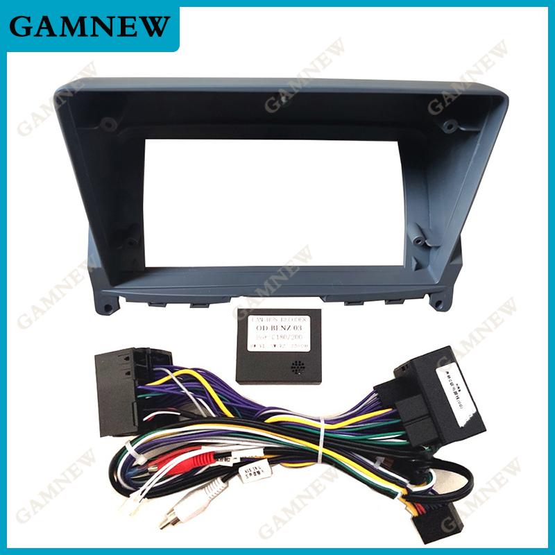 Car 2Din Audio Face Plate Fascia Frame For Mercedes-Benz C-Class W204 9" Big Screen Radio Stereo Panel Dash Mount