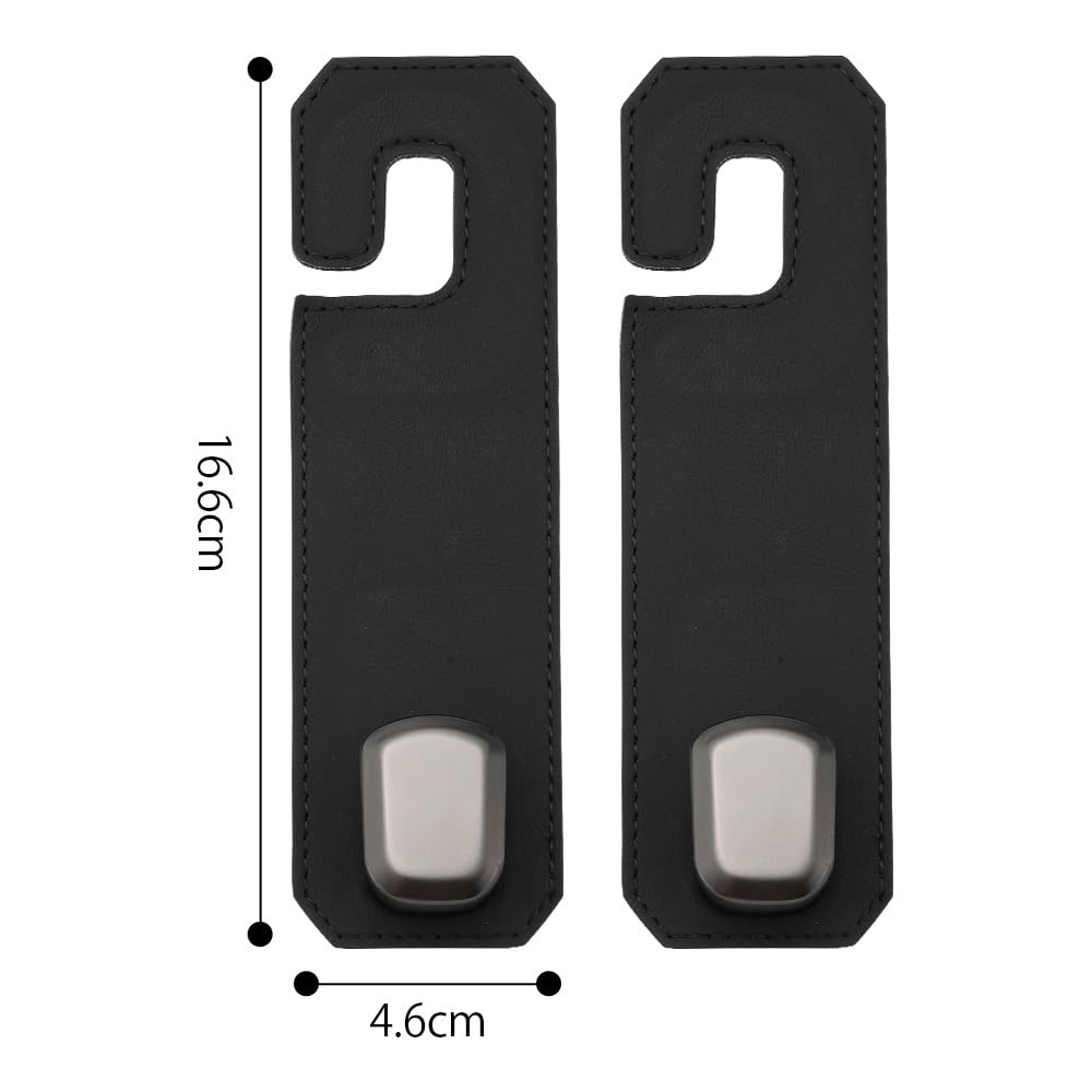 Koongloong Headrest Hook, Car Hook, Luggage, Cargo Hook, Car Storage, Accessories, Car Accessories (2, Black)