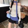 MR [Tmall Quality] Design Plaid Splicing Slim Long Sleeve T-Shirt Women's Niche Fake Two Off-Shoulder Top