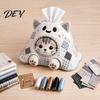 Gothic Aesthetic Sewing Materials Tissue Box DIY Kit, Halloween Theme, Patchwork Fabric Craft Bundle Set, Handicraft Quilted Cover, for Home