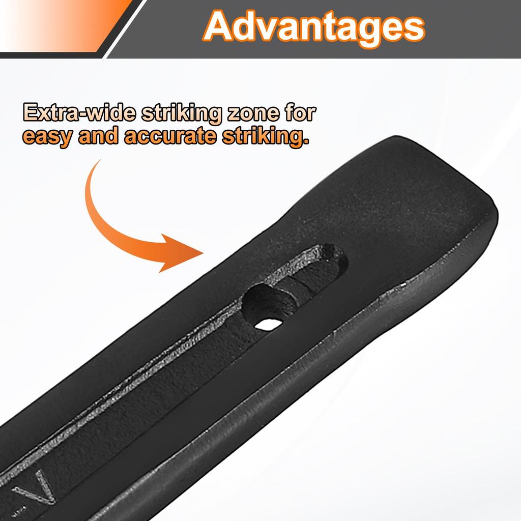 uxcell Striking Metric for and Automotive Repairs Open-End Wrench, 95mm, CR-V Steel, Single-Ended, U-Head Wrench, Baking, Painting,