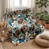 Diverse Canine Expressions Theme Blanket Lightweight Warm Flannel Blanket Decorative Throw Blanket for Home Decoration