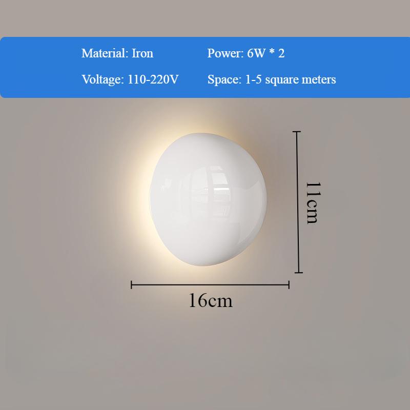 Aplice de perete cu pietricele în stil modern, simplu, romantic, decorare nordică a locuinței, coridor, balcon, noptieră, lampă de perete cu LED-uri reglabile