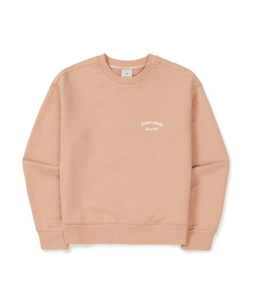 SNOWPEAK APPAREL Women'S Lettering Semi-Crop Sweatshirt (S24Fwfht63) Peach